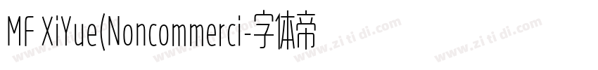 MF XiYue(Noncommerci字体转换